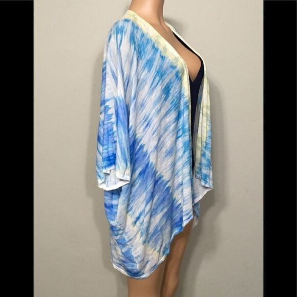 Chico’s blue and yellow swimsuit coverup. - Picture 3 of 6